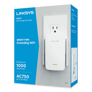 LINKSYS™ Ac750 Boost Wi-fi Extender, 1 Port, Dual-band 2.4 Ghz-5 Ghz freeshipping - TVN Wholesale